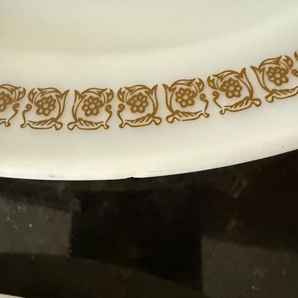 Two Vintage Pyrex Tiburon 793-35 Copper Filigree Oval Serving Platters - Picture 4 of 10